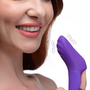 7X Finger Bang Her Pro Silicone Vibrator - Purple